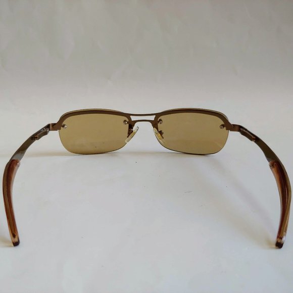 NWT Vintage 90' Rectangle Rimless High Fashion Sunglasses (S.Brown) - Picture 3 of 4